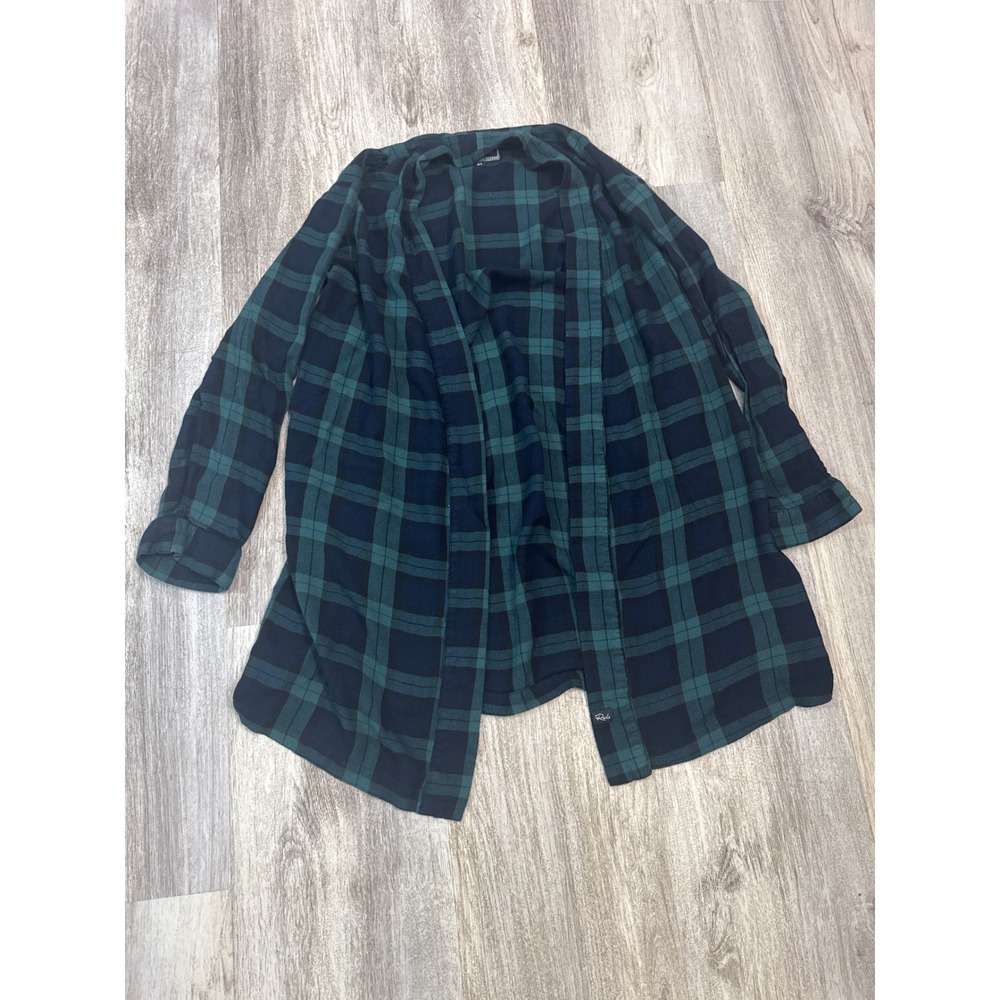 Rails Womens Plaid Open‎ Front Cardigan Rayon Navy Blue Green One Size O/S